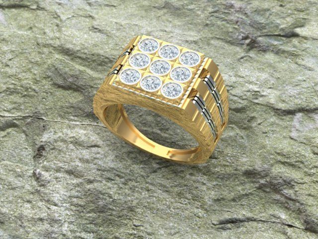 Men Ring with watch strap design 3D print model_12