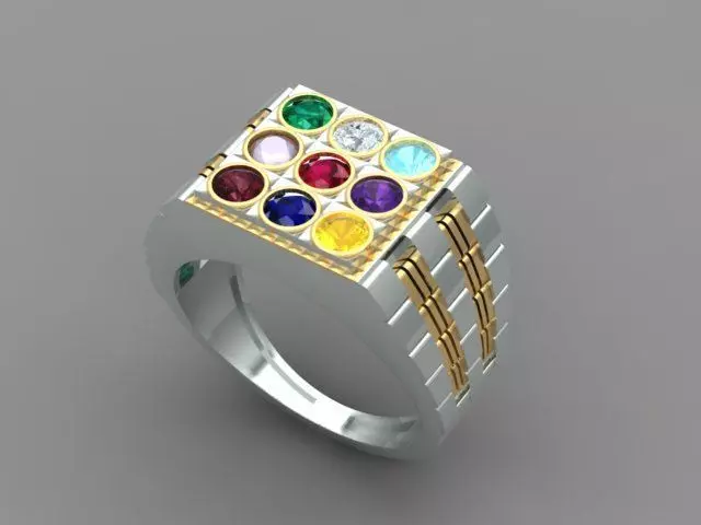 Men Ring with watch strap design 3D print model_0