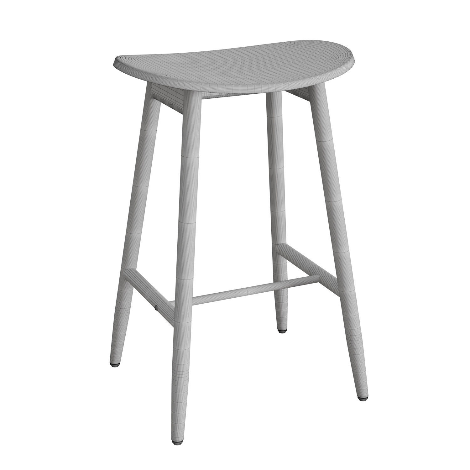 Icha Bar Stool 3D model_4