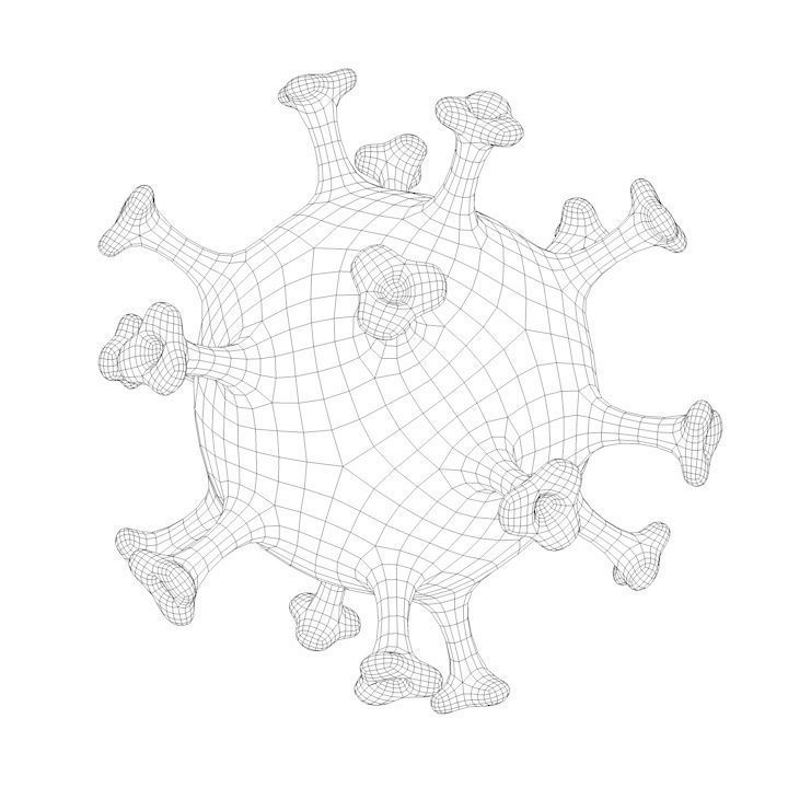 Coronavirus Low Poly Low-poly 3D model_2