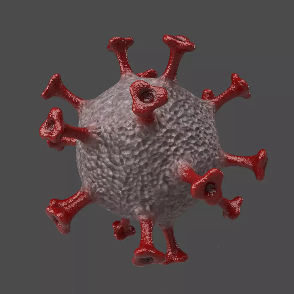 Coronavirus Low Poly Low-poly 3D model_0
