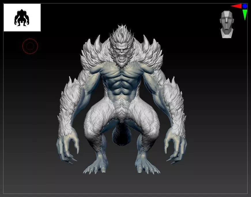 monkey variation Rage beast animal east ancient 3D model