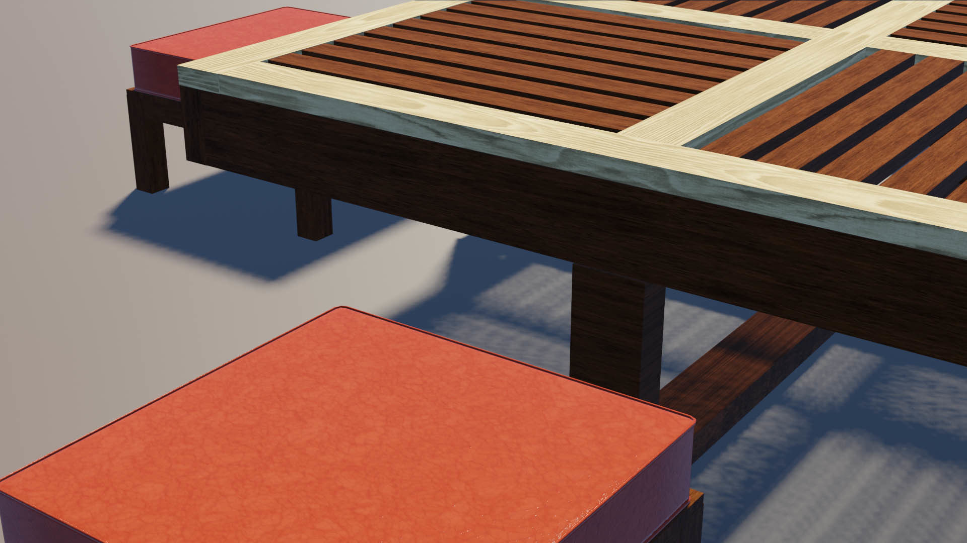 Tea table set 3D Model Low-poly 3D model_2