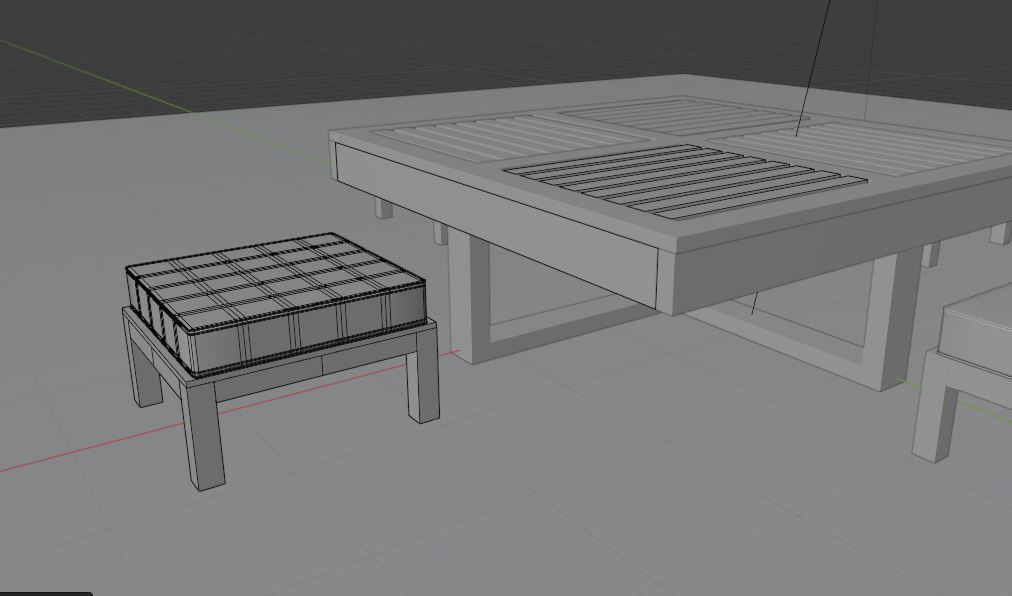 Tea table set 3D Model Low-poly 3D model_3