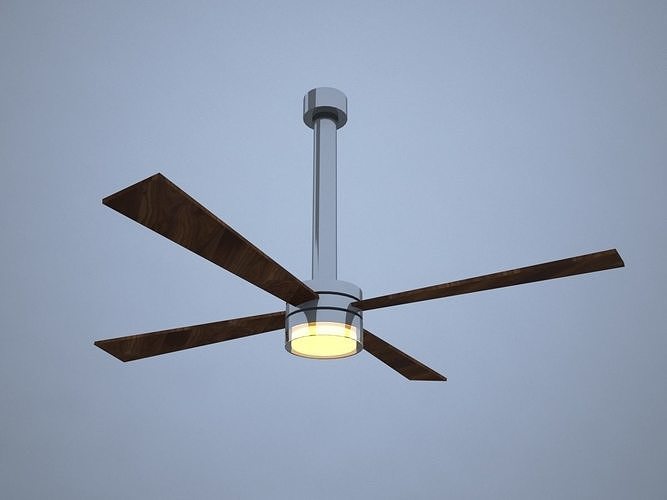 Ceiling Fan with light Free 3D model