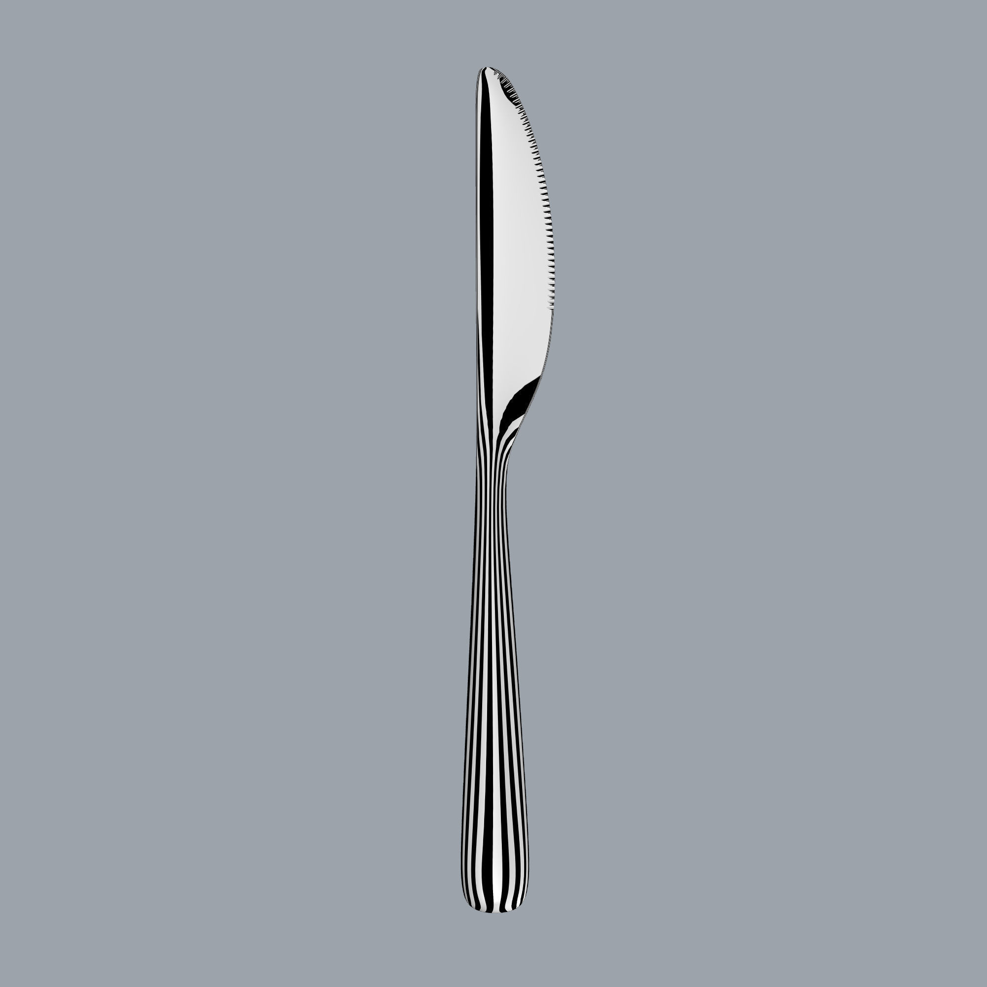 Knife stainless steel fork 3D model_4