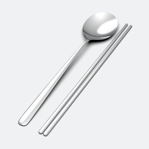 Asian Cutlery Set 2 pieces 3D model