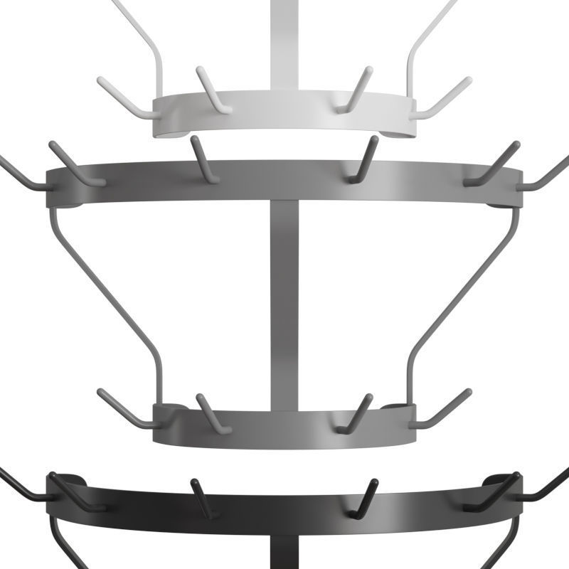 Marcel Coat Rack Wall Mounted 3D model_3