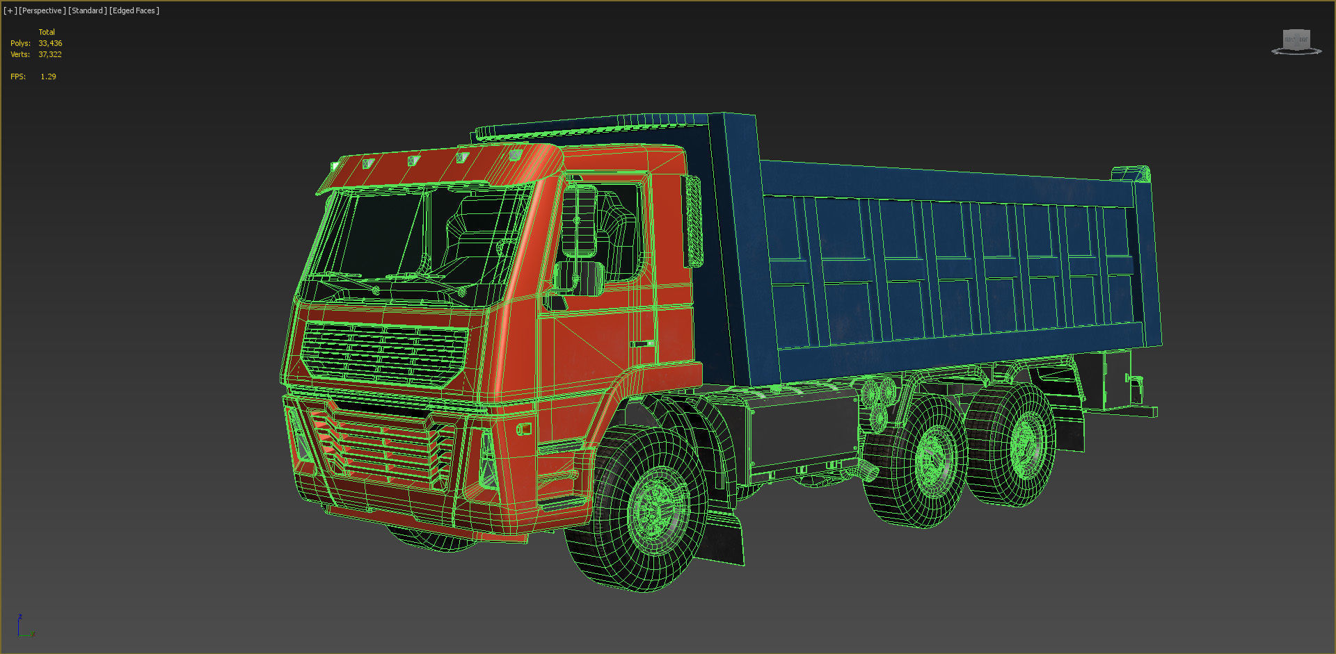 Industrial Dump Truck Pack for Unity Low-poly 3D model_14