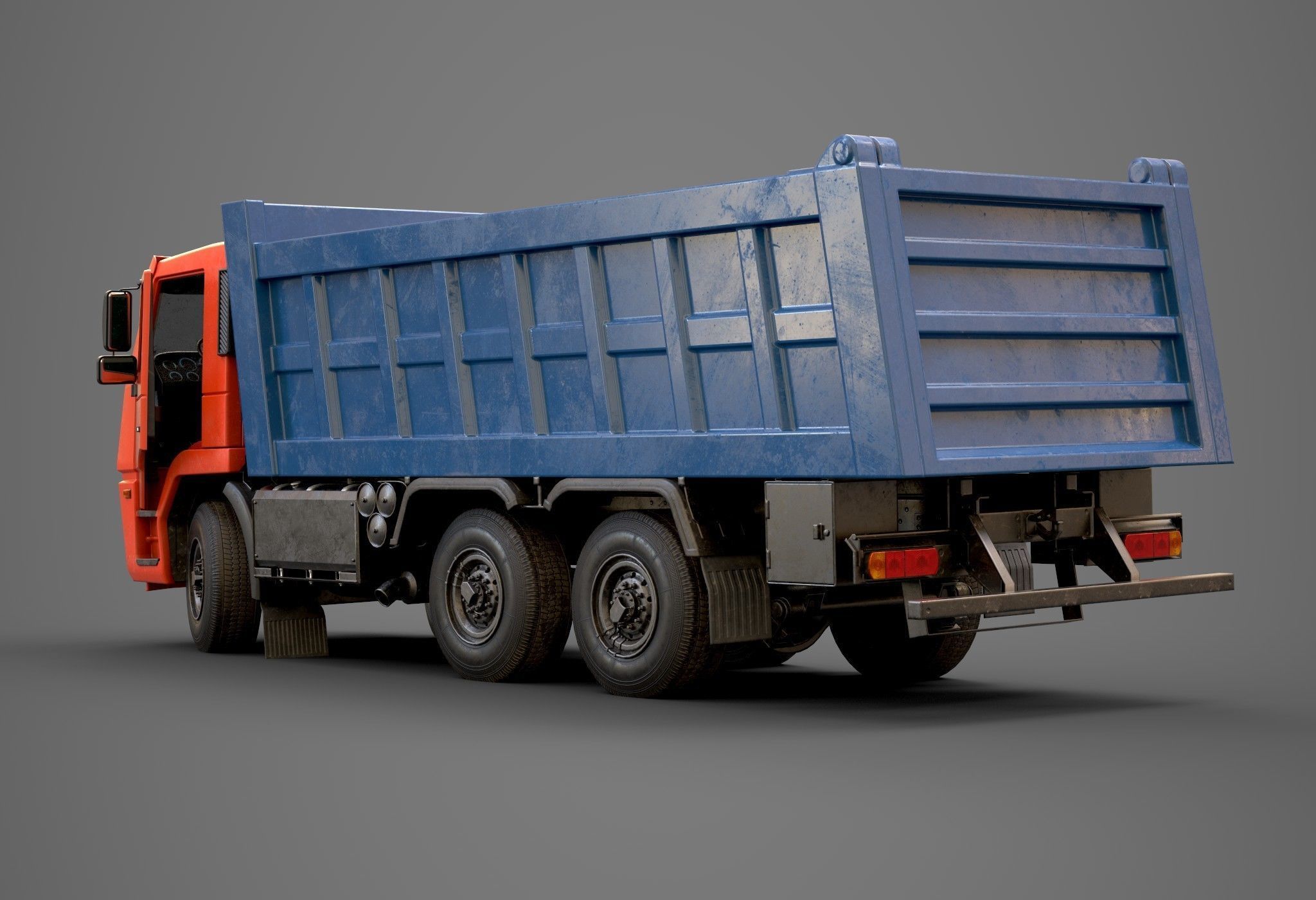 Industrial Dump Truck Pack for Unity Low-poly 3D model_9