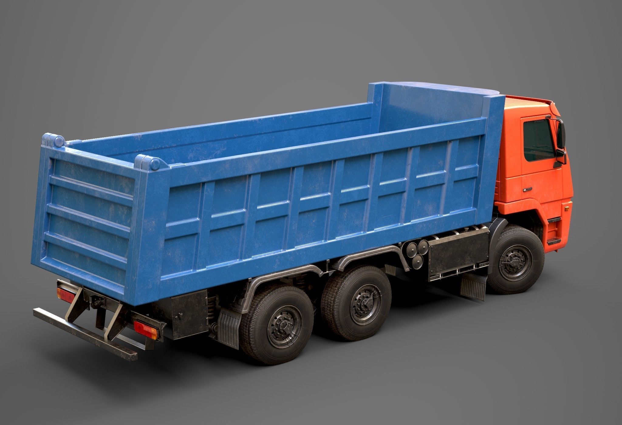 Industrial Dump Truck Pack for Unity Low-poly 3D model_10