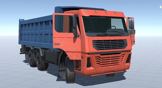 Industrial Dump Truck Pack for Unity Low-poly 3D model