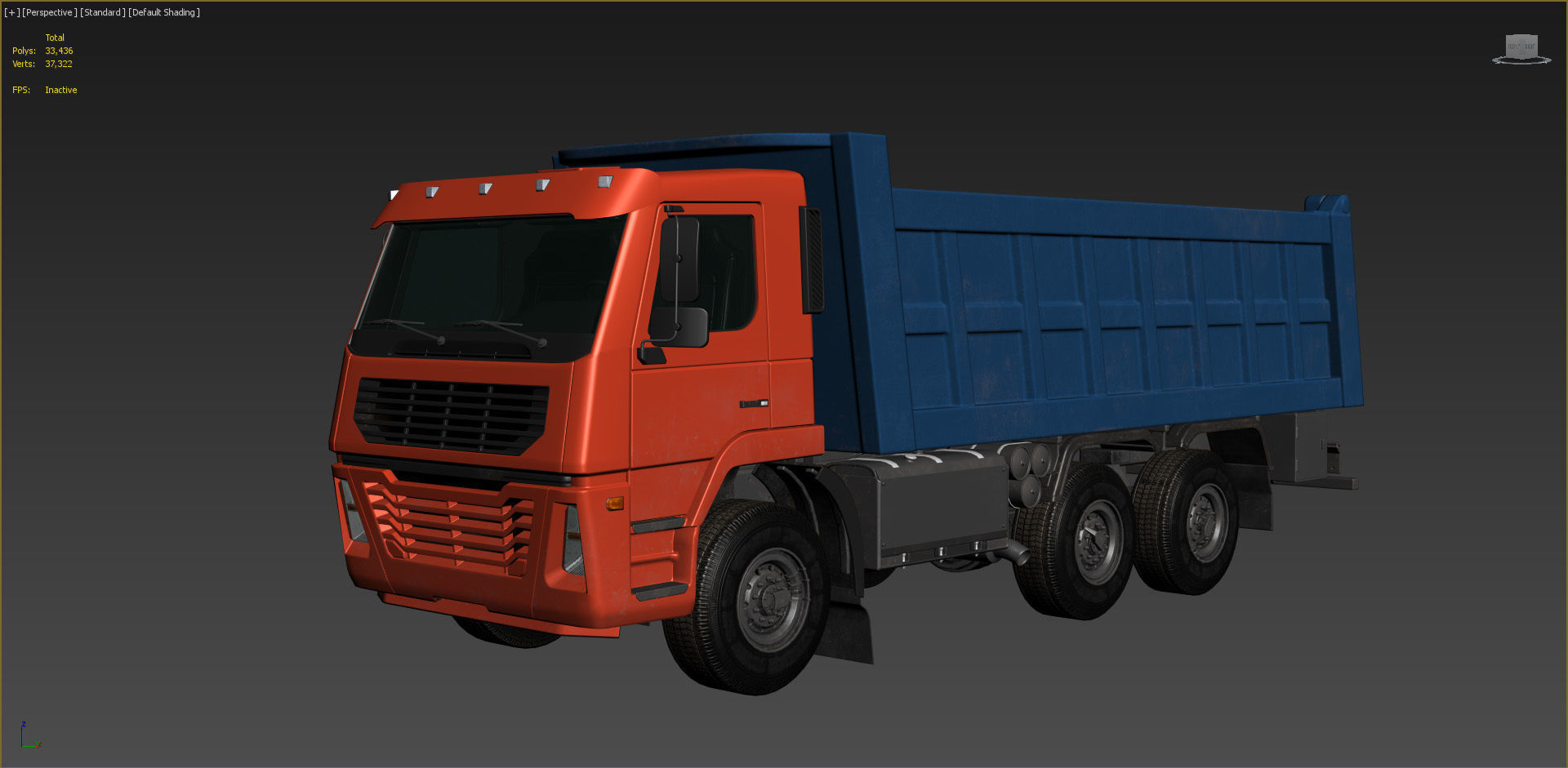Industrial Dump Truck Pack for Unity Low-poly 3D model_13