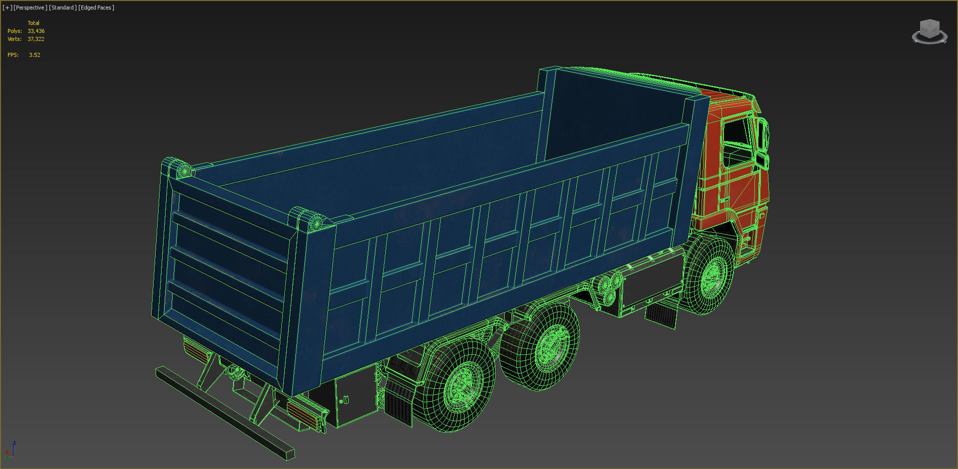 Industrial Dump Truck Pack for Unity Low-poly 3D model_15