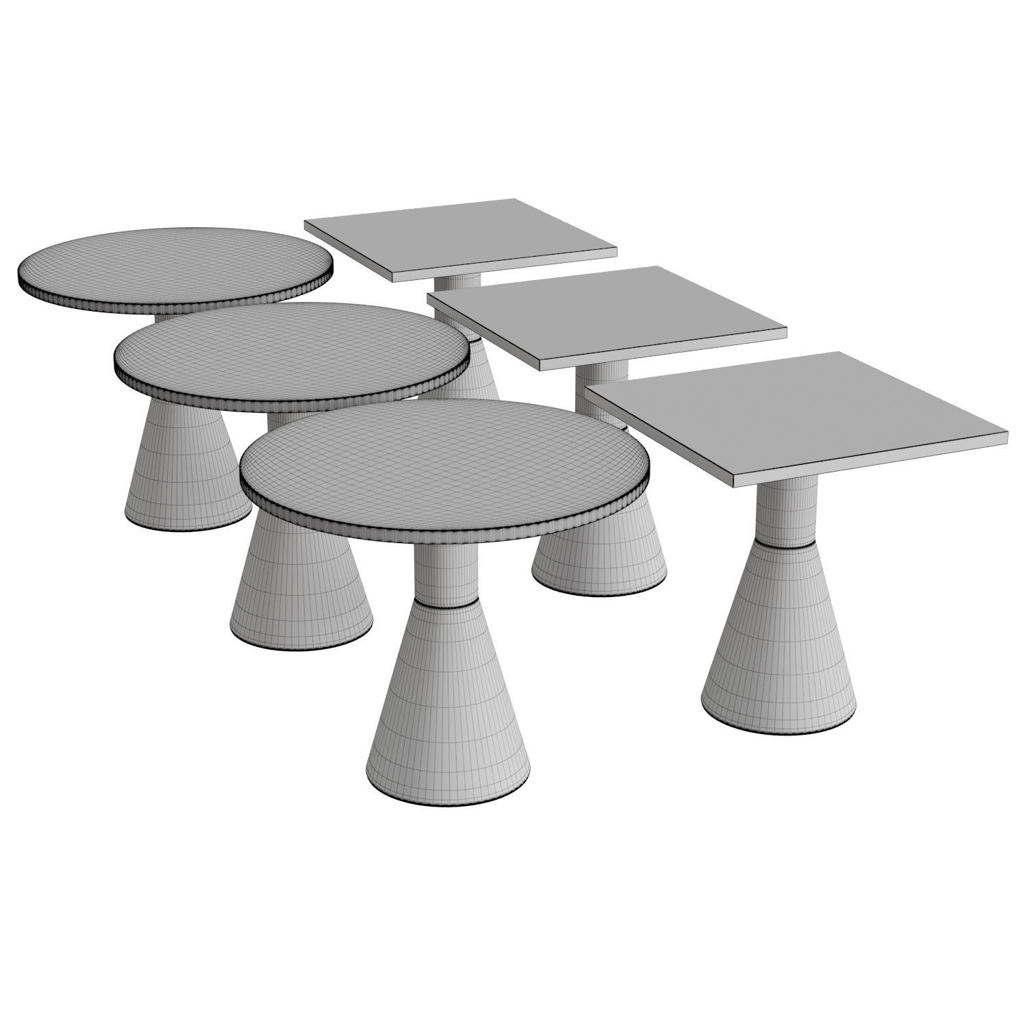 Draft Dining Table 3D model_4