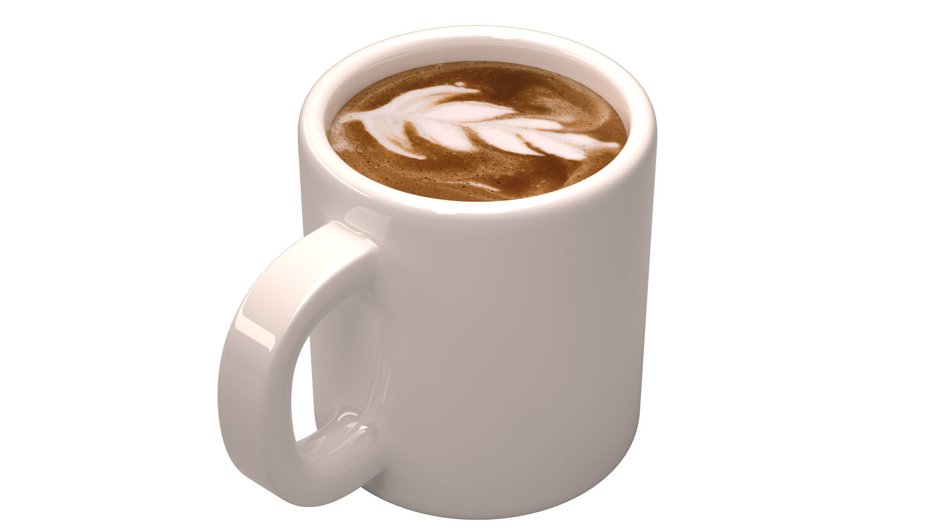 Sparkling Coffee Mug Low-poly 3D model_4