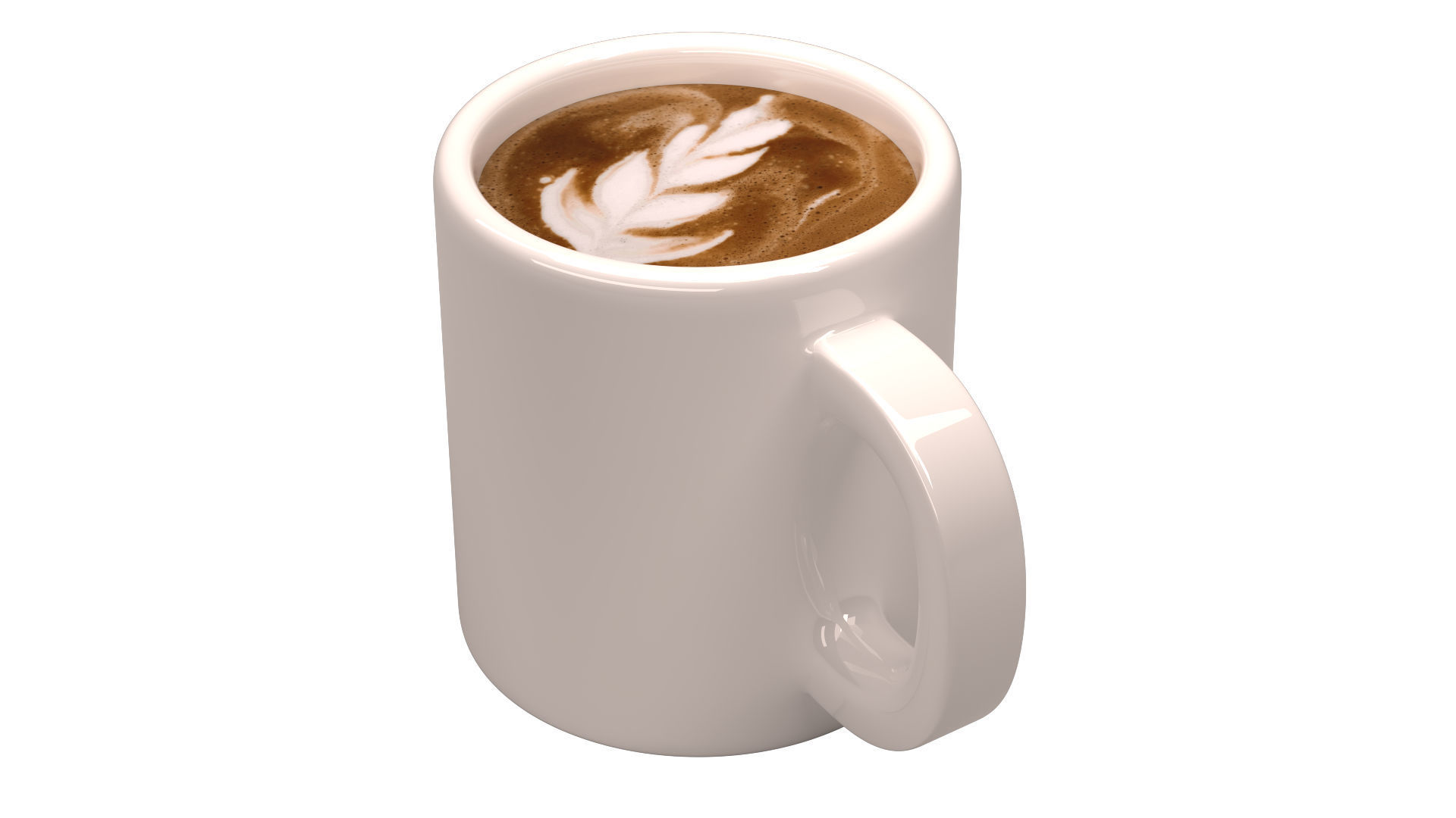 Sparkling Coffee Mug Low-poly 3D model_3