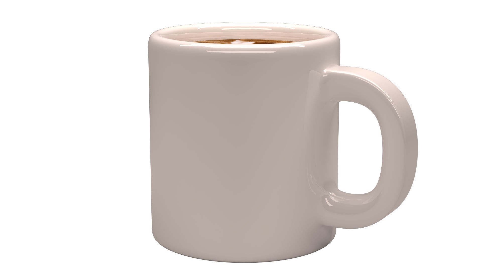 Sparkling Coffee Mug Low-poly 3D model_2