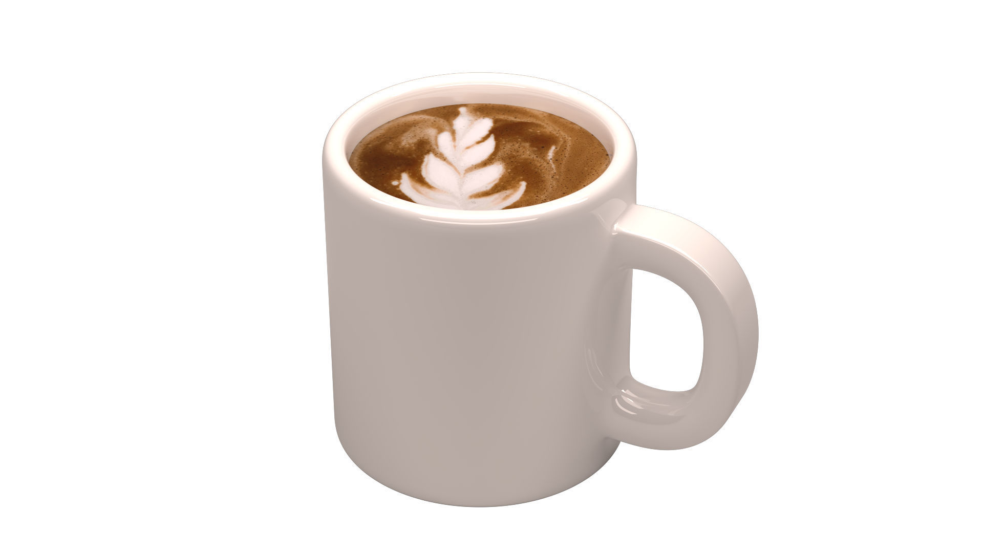 Sparkling Coffee Mug Low-poly 3D model_1