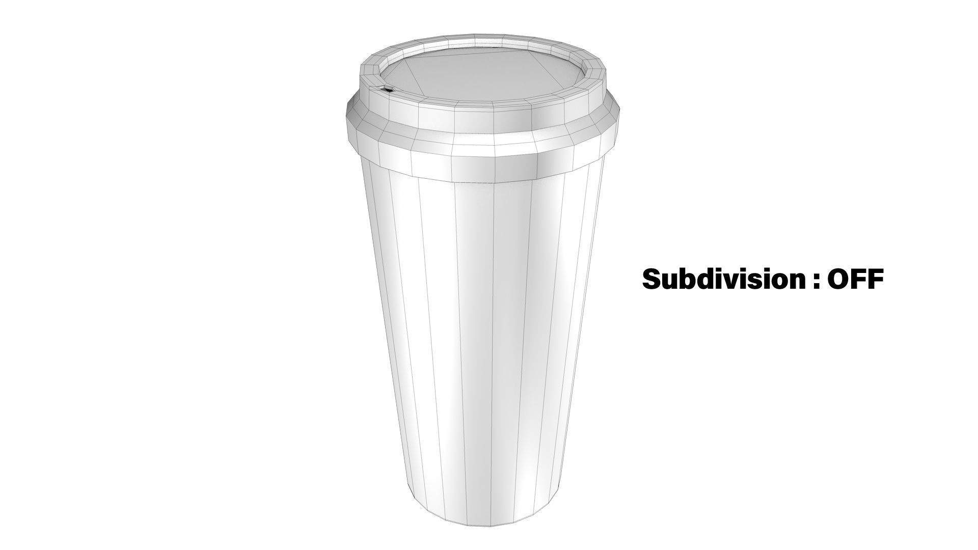 Paper Coffee Cup Low-poly 3D model_8
