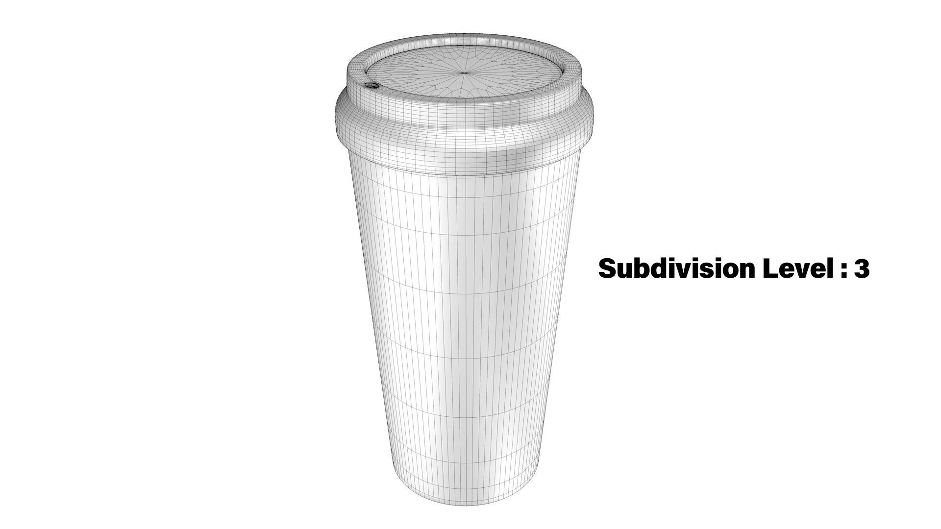 Paper Coffee Cup Low-poly 3D model_9