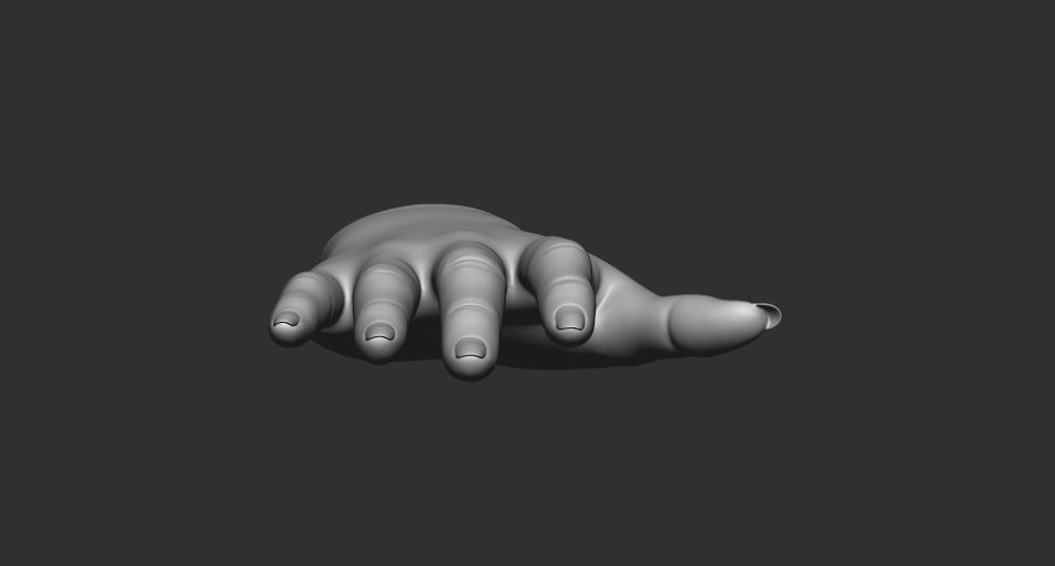 female palm 3D model_2