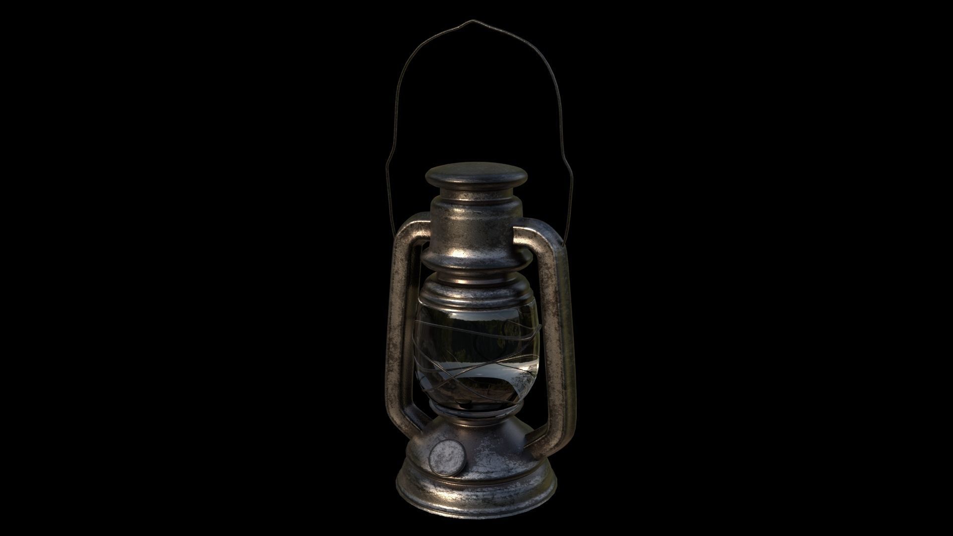 Medieval Lantern 3D model_3