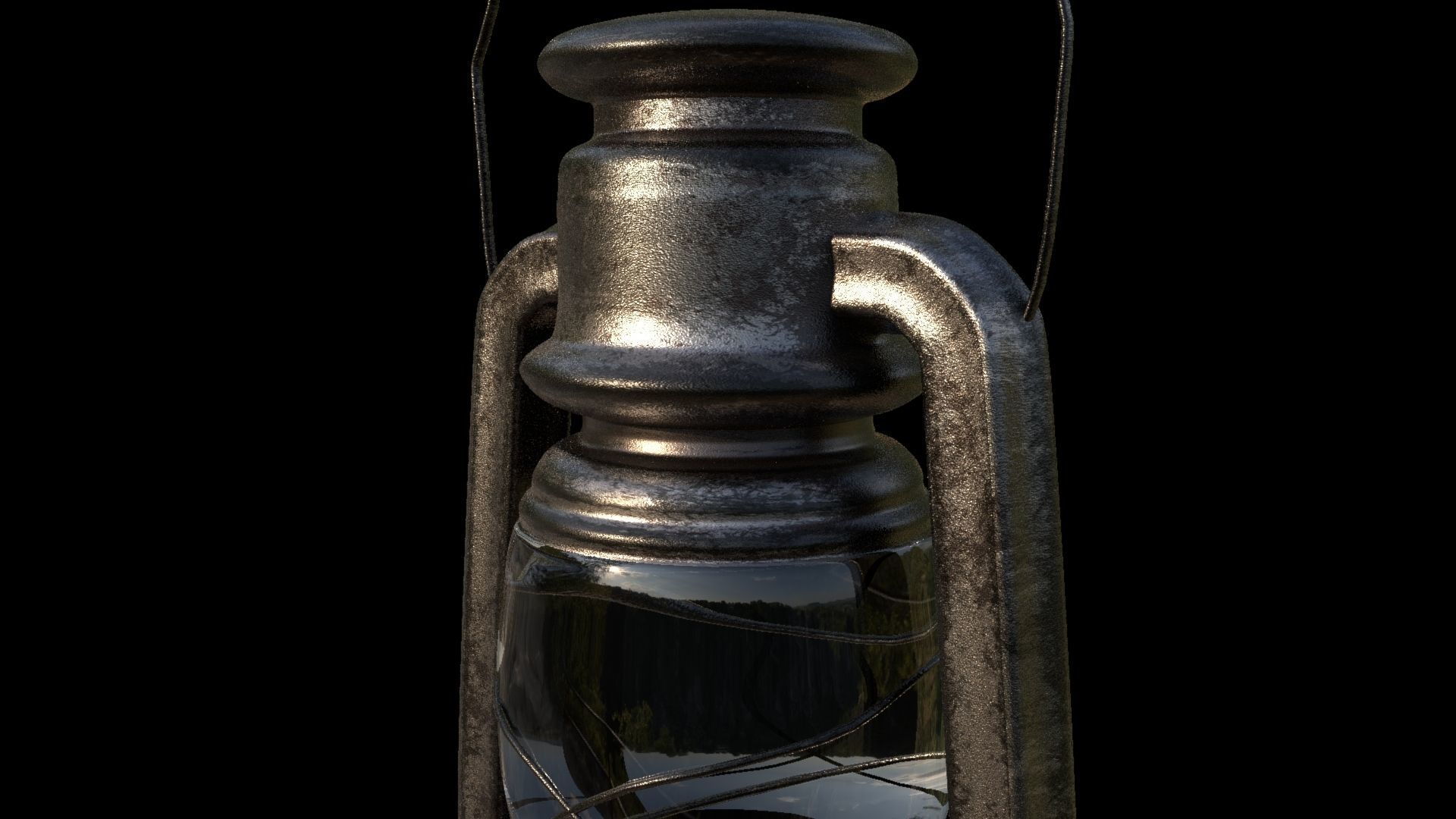 Medieval Lantern 3D model_4