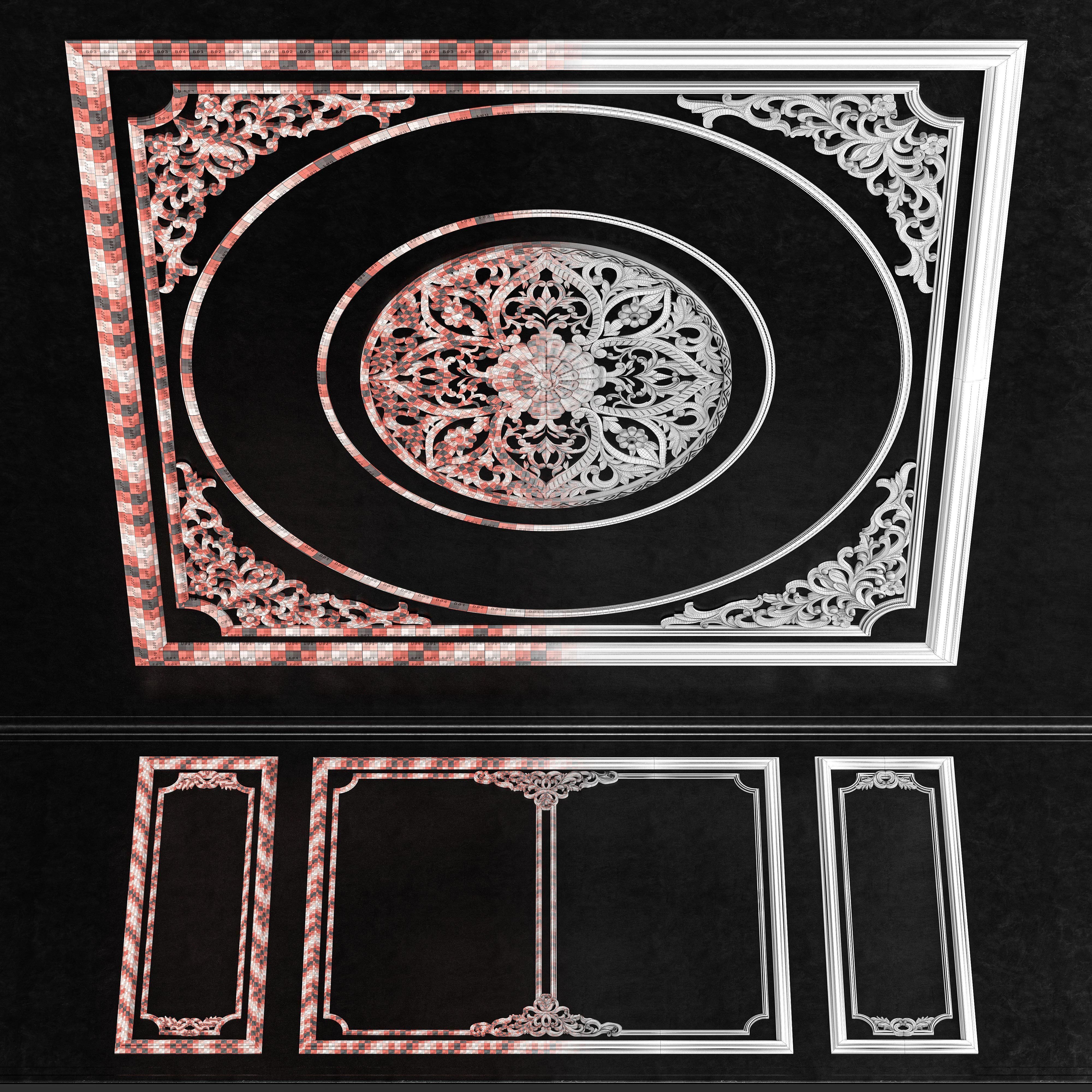 Decorative Frame Ornament - Vol 01 3D model_10