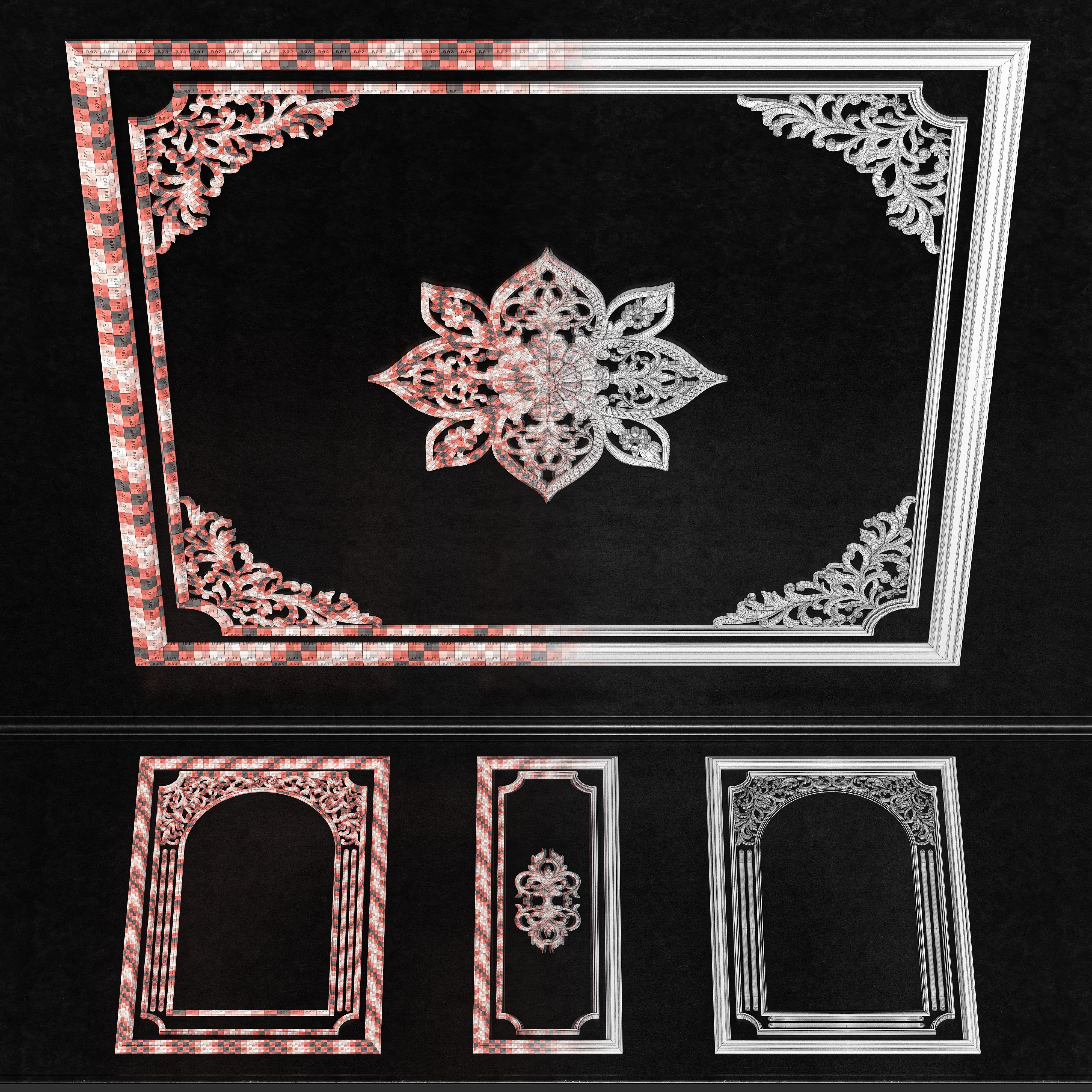 Decorative Frame Ornament - Vol 01 3D model_9