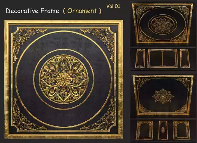 Decorative Frame  Ornament -  Vol 01 3D model