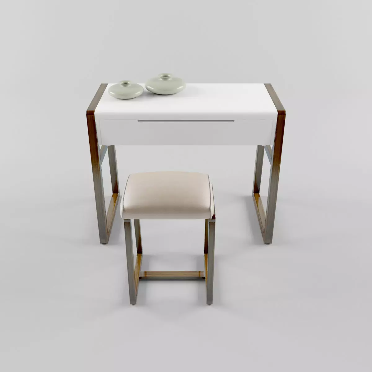 Asian styled table and chair Free low-poly 3D model