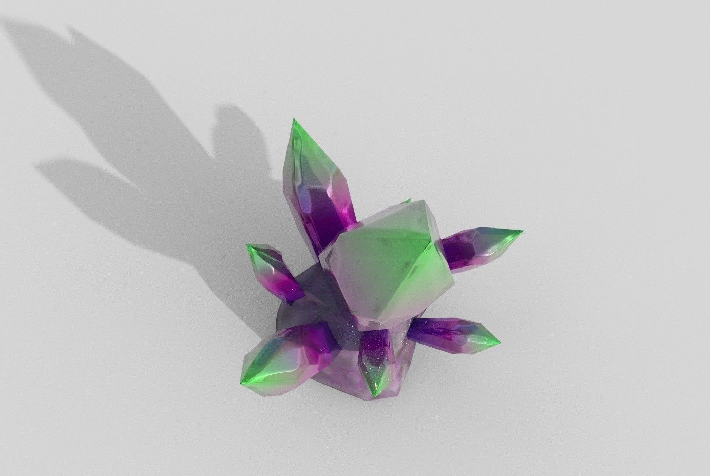 Crystals crystal Low-poly 3D model_2