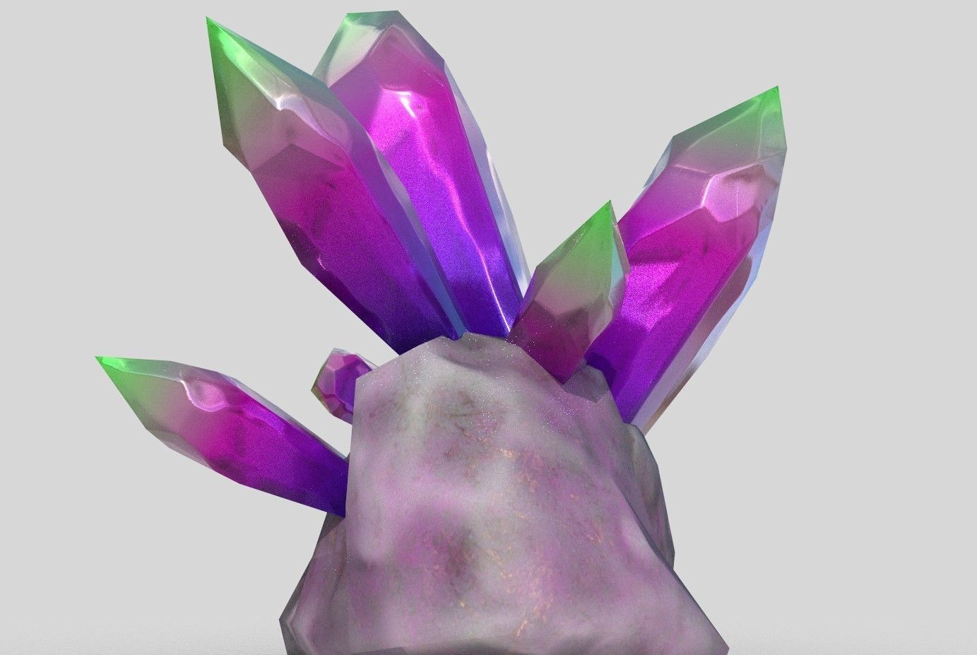 Crystals crystal Low-poly 3D model_16