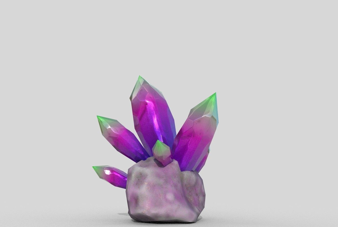 Crystals crystal Low-poly 3D model_6