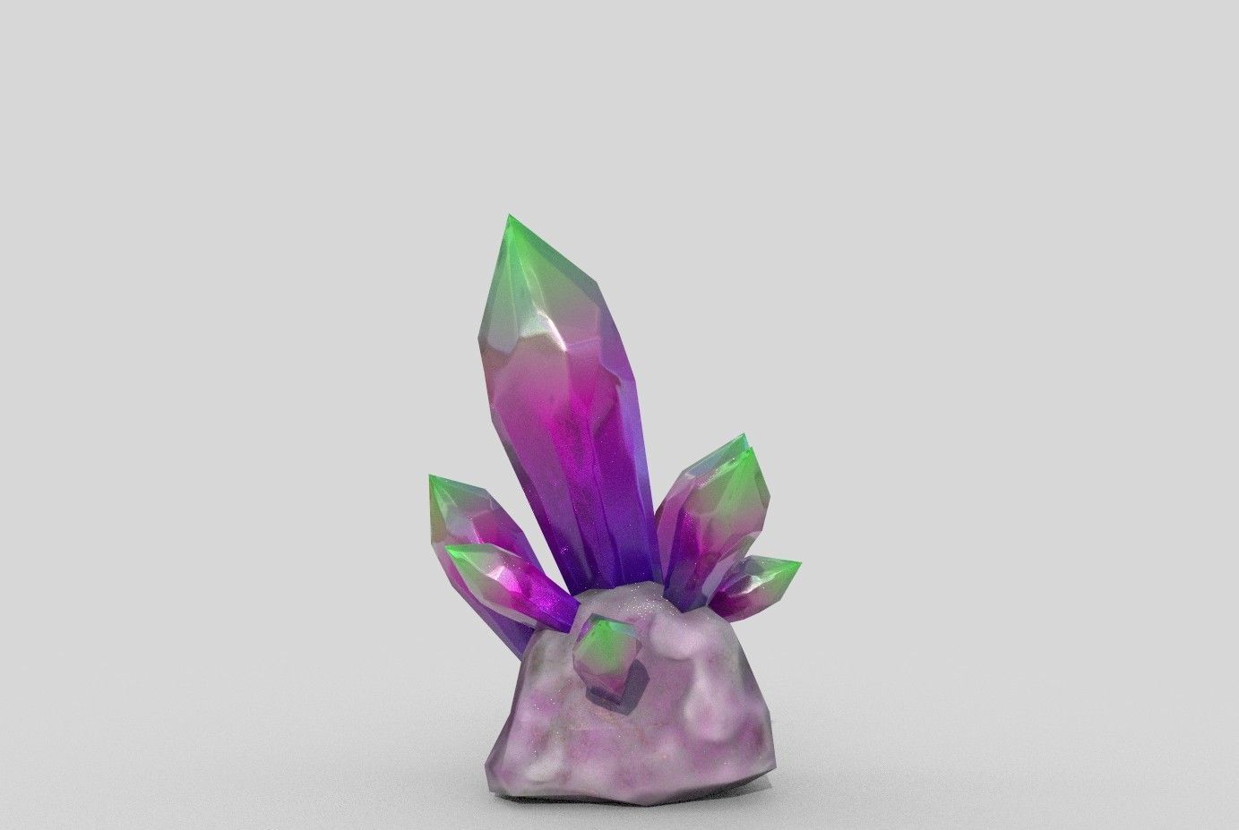 Crystals crystal Low-poly 3D model_5