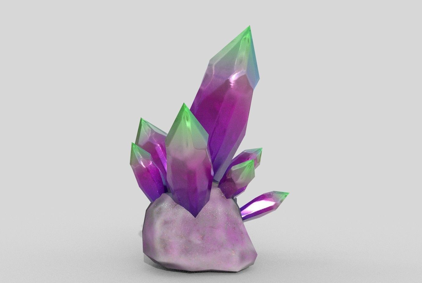 Crystals crystal Low-poly 3D model_11