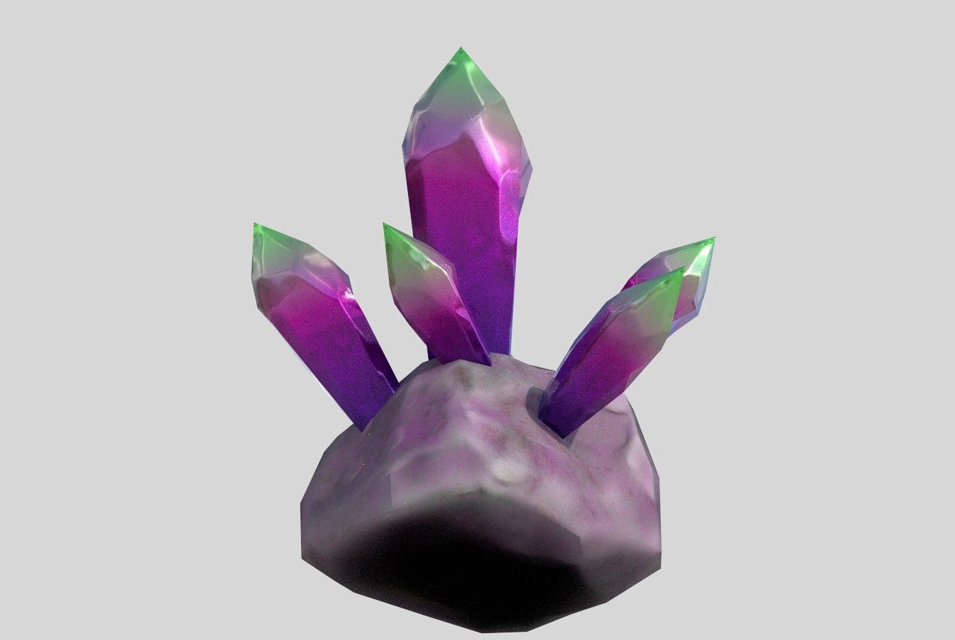 Crystals crystal Low-poly 3D model_13
