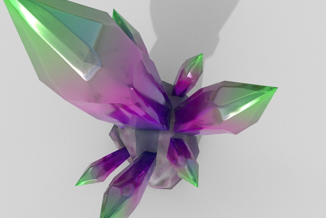 Crystals crystal Low-poly 3D model_15