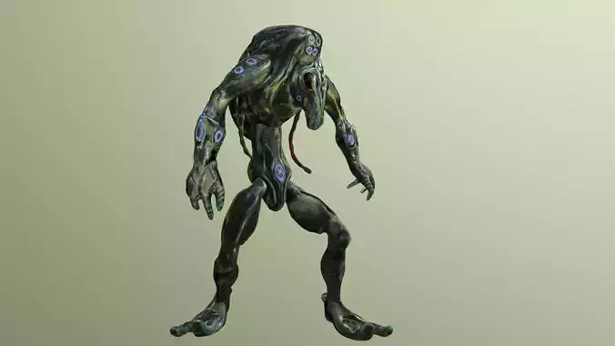 SciFi Alien Warrior Low-poly 3D model
