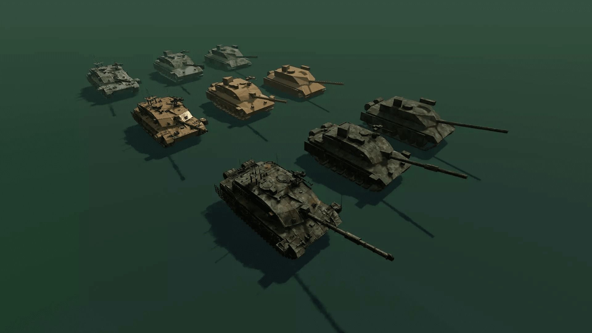 Chellendger tank Low-poly 3D model_1