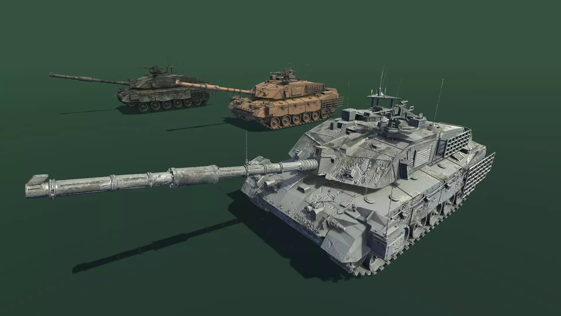 Chellendger tank Low-poly 3D model_0
