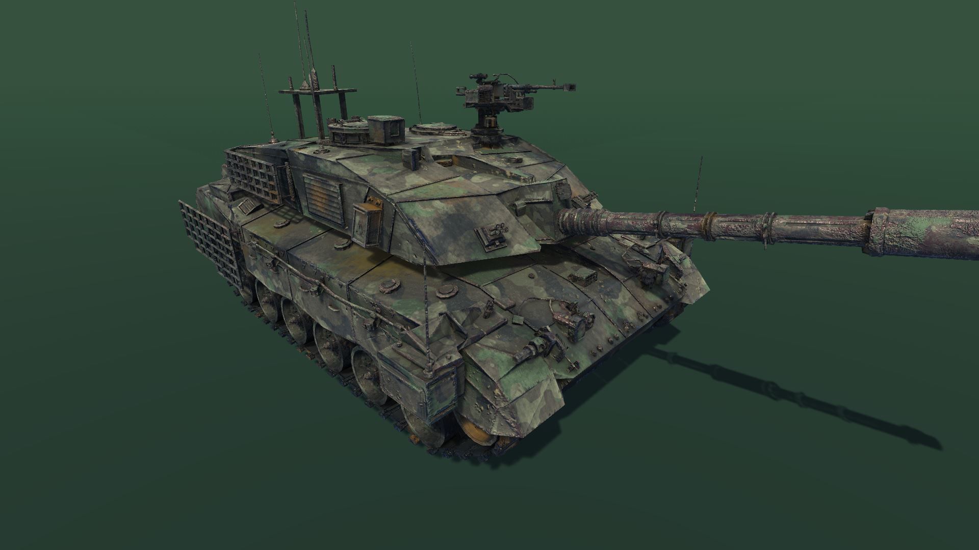 Chellendger tank Low-poly 3D model_2