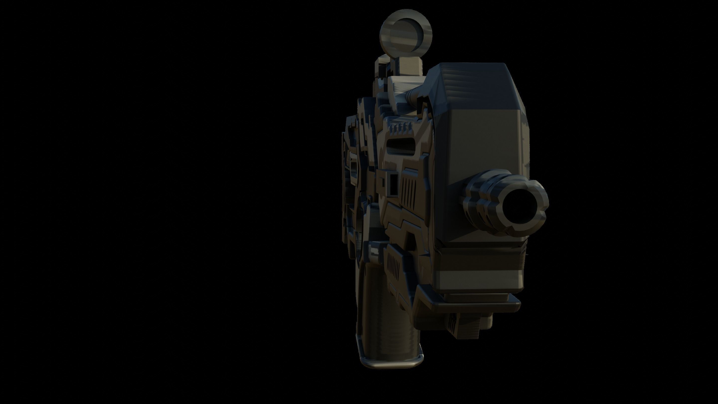 sci fi gun for game and vfx 3D model_3