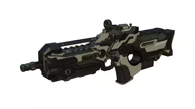 sci fi gun for game and vfx