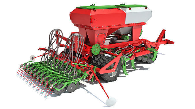 Trailed Planter Seeder 3D model