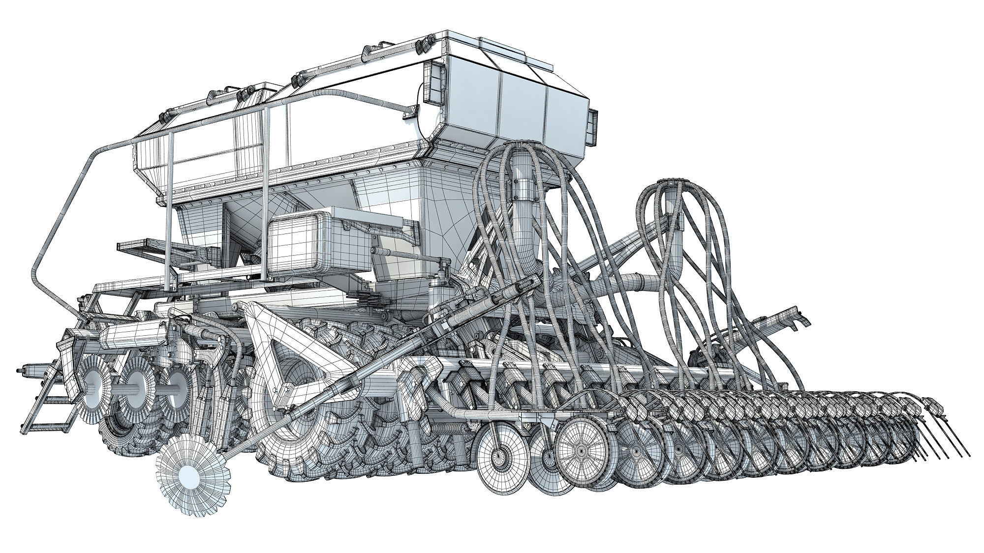 Trailed Planter Seeder 3D model_17