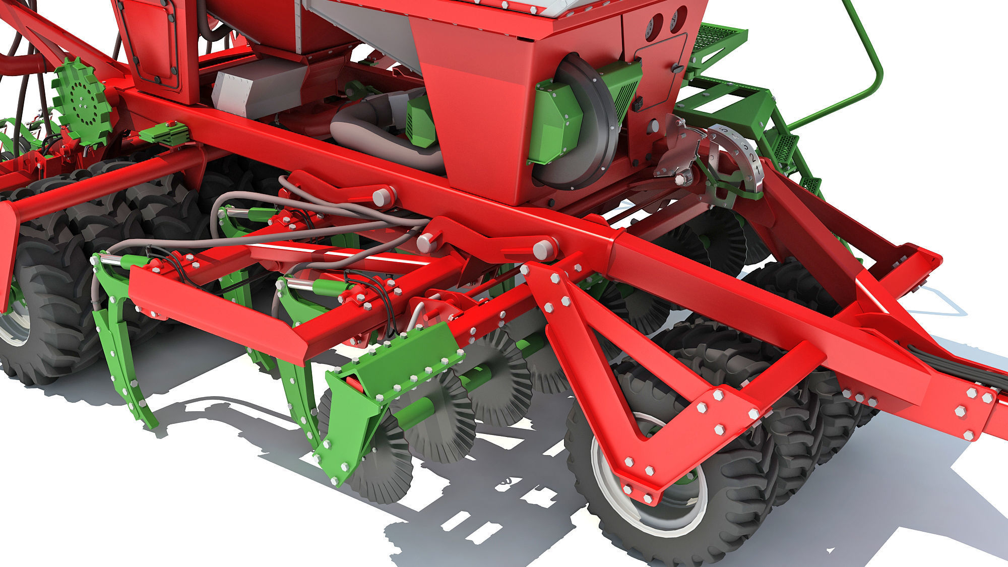 Trailed Planter Seeder 3D model_13