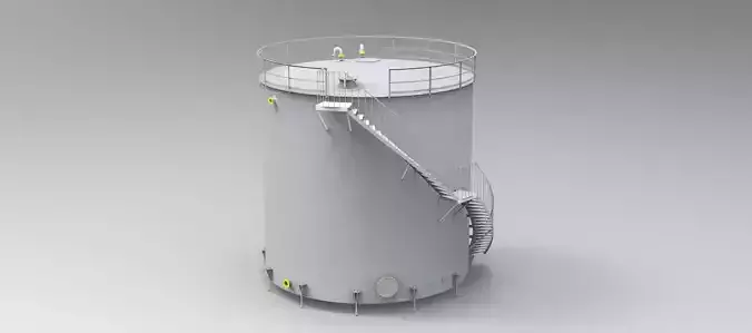  Storage tank 400m3 API 650 3D model