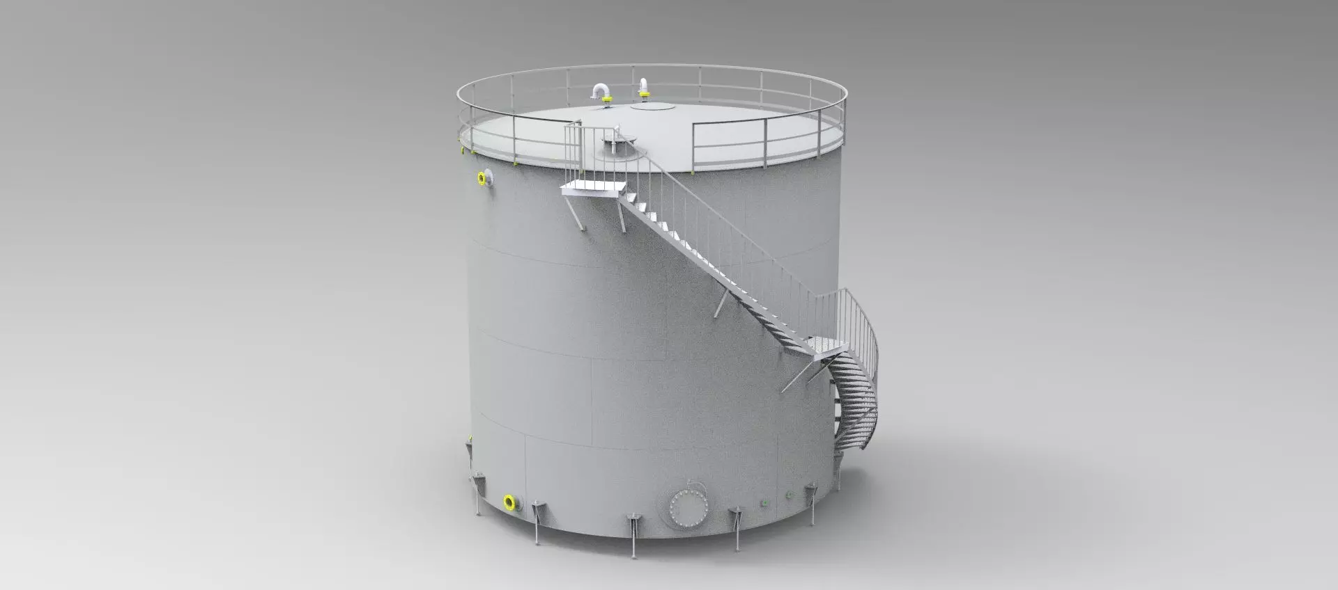 Storage tank 400m3 API 650 3D model